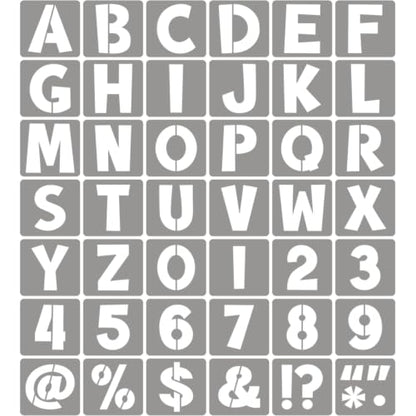 6 Inch Letter Stencils for Painting - 42 Pack Alphabet Letter and Number Stencil Templates with Signs for Painting, Reusable Letters Numbers Stencils for Chalkboard Wood Crafts & Wall Decor - size: 6 Inch