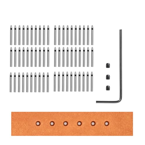 WUTA 3nd Removable Round Hole Pricking Irons, Professional Working Hole Punch Set for DIY Leather Craft（60 x Side Punch Head） - size: 3nd 60 Pcs Side Punch Head