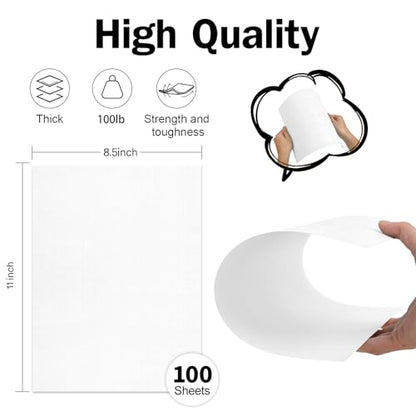 8.5x11 Linen Cardstock Textured Paper White, Goefun 100lb Heavy Duty Linen Letter Paper, Thick Card Stock White Printable for Invitations, Resume, Letter, Cardmaking, 100 Pack - color: White, size: 8.5x11-100lb