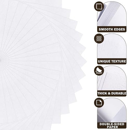 20 Sheets Double-sided Embossed White Cardstock 12" x 12" Card Stock 250gsm/92lb Thick Construction Paper for Cricut, Scrapbook, Crafts, Card Making UAP34DW20 - color: Embossed White
