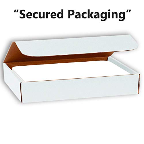 Hamilco White Cardstock Thick Paper - Blank Index Flash Note & Post Cards with Rounded Corners - Greeting Invitations Stationery 5 X 7" Heavy weight 80 lb Card Stock (100 Pack) - size: 100 Cards