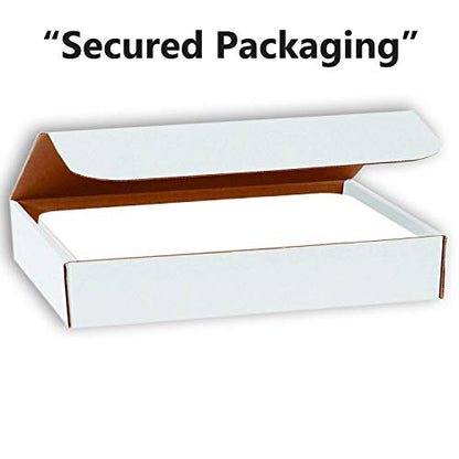 Hamilco White Cardstock Thick Paper - Blank Index Flash Note & Post Cards with Rounded Corners - Greeting Invitations Stationery 5 X 7" Heavy weight 80 lb Card Stock (100 Pack) - size: 100 Cards