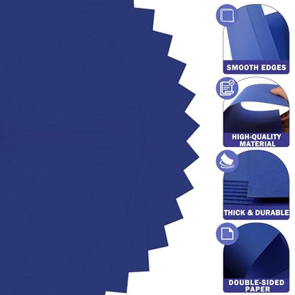 20 Sheets Navy Blue Cardstock 12" x 12" Card Stock 250gsm/92lb Thick Construction Paper for Cricut, Scrapbook, Crafts, Card Making UAP34NB20 - color: Navy Blue