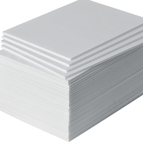 30 Pack White Foam Board 8x10 inch, White Foam Core Boards Baking Board Mat Board Center, 3/16in Thick White Crafts Foam Board Sheet Polystyrene Boards for Projects Art Display - color: White, size: 10x8 inch