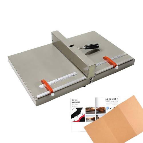 14In Manual Creasing Machine, Paper Creaser with Precise Scale & Positioning Blocks, Folding Creaser, Paper Folding Machine for Files, Cards, Brochures, Invitations