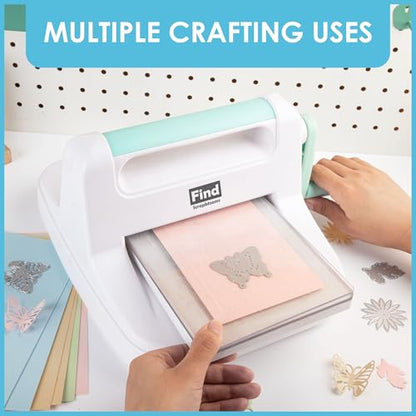 Manual Die Cutting Machine,Embossing Machine for Card Making Crafting, 6" Openning(Gift Box) - size: 6 inch Blue