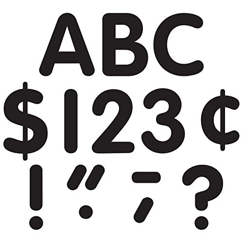 Teacher Created Resources Black Classic Font 4-Inch Letters Uppercase Pack (5376)