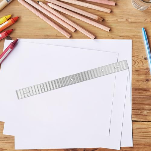 Sewroro Animation Peg Bar, 3 Hole Punch Paper Positioning Tool, Stainless Steel Fixed Paper Ruler for Drawing, Sketching, Comic Drafting and DIY Cartoon Creation, 9. 84 x 0. 79 in