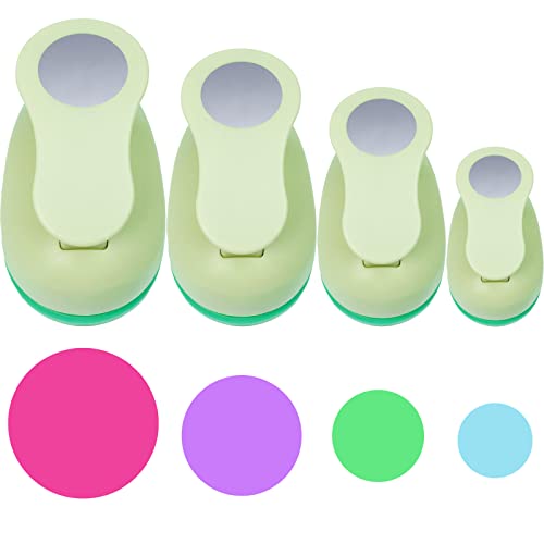 UCEC Craft Hole Punch, 2+1.5+1+5/8Inch Circle Punch, Circle Hole Punch, 4 Pcs Paper Punches for Crafting, Cardboard, Office Supplies, Back to School Supplies - size: 4pack, 5/8+1+1.5+2in