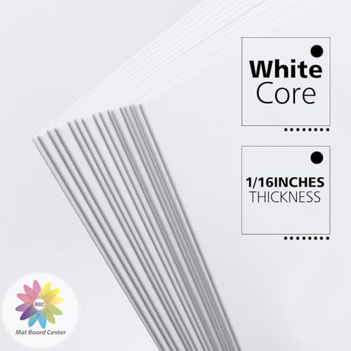 Mat Board Center, Pack of 10 18x24 White Uncut Mat Boards, Acid-Free Backing Matte Boards for Frames, Prints, Photos, Pictures - size: 18x24