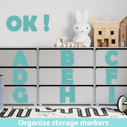 150 PCS Large 6" Font Letters and Punctuation Set, Light Turquoise Classroom Alphabet Cutout for Bulletin Board Display Home School, A Great Helper to Inspire Students' Learning Interest - style: Light Turquoise Pattern