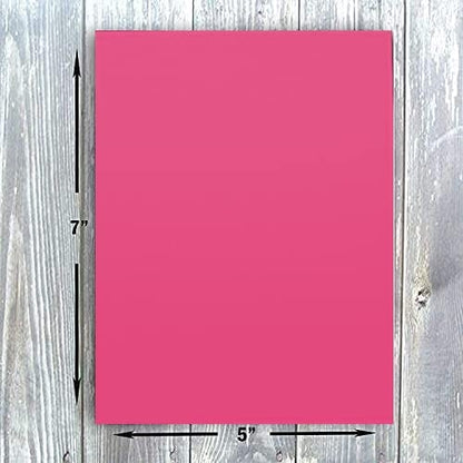 Hamilco Colored Scrapbook Cardstock Paper 5x7 Card Stock Paper 65 lb Cover 100 Pack (Fuchsia Pink) - color: Fuchsia Pink