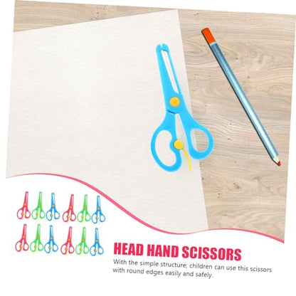 Veemoon 12Pcs Safety Scissors Plastic Blunt Tip Scissors for Preschool Crafting Comfortable Grip for DIY Projects