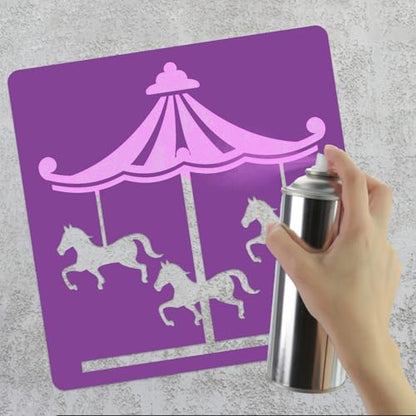 36pcs Princess Drawing Stencils 8 Inch Sidewalk Chalk Stencils Painting Large Washable Reusable Garden Theme Princesses Fairies Primary Shape Template - style: Princess