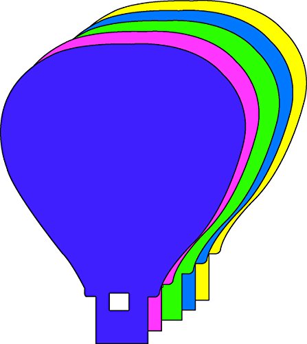 15 Pcs Hot Air Balloon 3in Assorted Color Creative Foam Cut-Outs Up and Away Soaring High Colorful Paper Shapes Spring Summer Classroom Bulletin Board Decorations Teacher Supplies Made in The USA