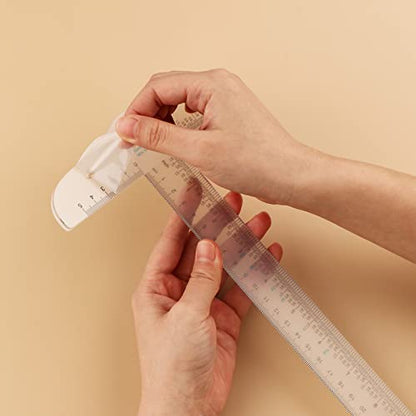 12" Clear Acrylic T-Square Ruler for Easy Reference While Crafting T-Square Ruler Hand Tool in Both Inches Metric Measurements Transparent Graduated T-Ruler Inch Metric T-Square Measuring Scale Ruler - color: 1PCS 12" T-Ruler