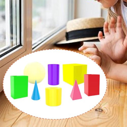 3D Shapes Geometric Solids Geometric Shapes Preschool Learning Classroom Demonstration Teacher Quadrangular Blocks