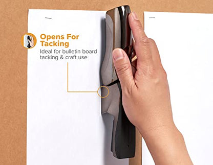 Bostitch Office Heavy Duty Stapler, 40 Sheet Capacity, No Jam, Half Strip, Fits into the Palm of Your Hand, For Classroom, Office or Desk, Black Chrome - color: Black Chrome, style: Compact