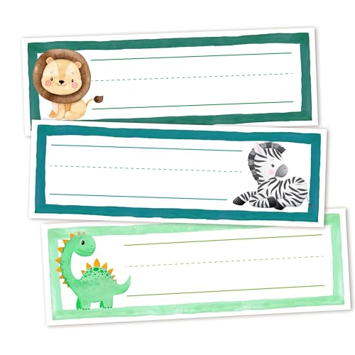 30 Name Tags for Classroom Cubbies, 3x9 in Woodland Animals Name Plates for Desks, Classroom Must Haves for Teachers Elementary - A07 - style: Woodland Animals