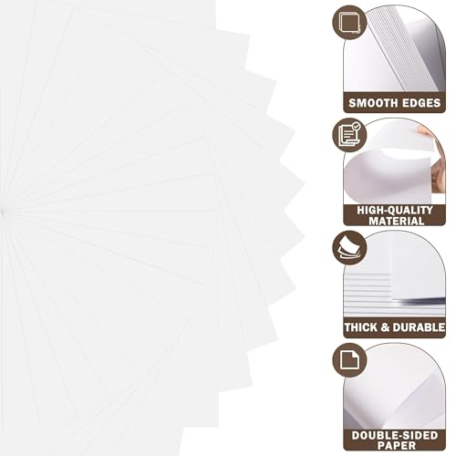 20 Sheets White Cardstock 12" x 12" Card Stock 250gsm/92lb Thick Construction Paper for Cricut, Scrapbook, Crafts, Card Making UAP34WH20 - color: White