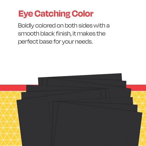 School Smart Railroad Poster Board Paper, 22 x 28 Inches, 6-Ply, Black, Pack of 25 - color: Black, size: 6-Ply, Pack of 25