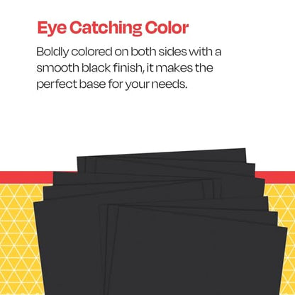 School Smart Railroad Poster Board Paper, 22 x 28 Inches, 6-Ply, Black, Pack of 25 - color: Black, size: 6-Ply, Pack of 25