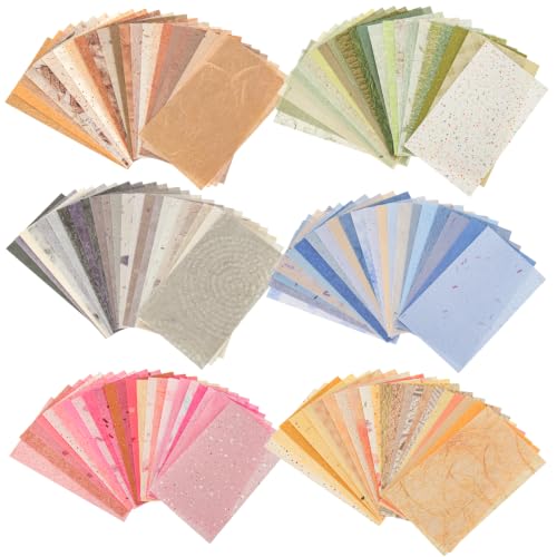 300 Sheets Scrapbook Paper Kit, 6 Color Assorted Textured Handmade Craft Special Papers, DIY Craft Accessories for Junk Journal Bullet Journal Card Making Scrapbooking and Creative Decoration - color: Style 4