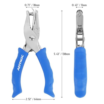 AEFFNOC Single Hole Punch, One Hole Puncher with Soft Grip Handle, 1/4 Inch Paper Hole Punches, Small Hole Punchers with Paper Mess Tray, 6 Sheets Capacity, for Crafts, Scrapbooks (Blue) - color: Blue 1/4 inch