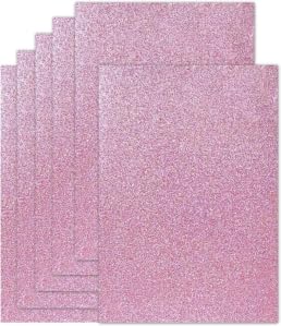20 Sheets Pink Glitter Cardstock 8.5 x 11 Inches, Heavyweight 250gsm Premium Sparkling Card Stock Paper for Card Making DIY Craft Party Decoration School Student Supplies (Pink) - color: Pink