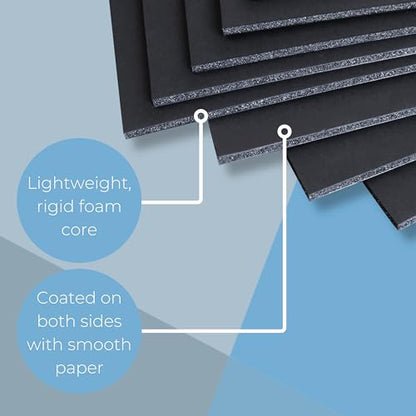 Cathedral Products Black 5mm Foamboard - A1 Size (594 x 841mm) - Pack of 10 - color: Black, size: A1