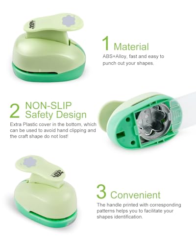 UCEC 2 inch Paper Punch Flower Hole Punch Flower Punches for Paper Crafts Large Flowers PaperPuncher FlowerPunch Craft Punches Flowers Scrapbook Puncher - color: Flower, size: 2 Inch