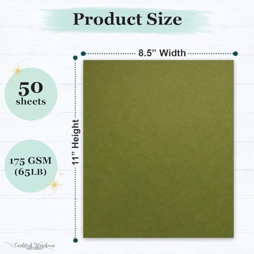 Cardstock Warehouse Pop-Tone Jellybean Green Cardstock Paper – 50 Sheets, 8.5 x 11" - 65 lb / 175 GSM Premium Green Card Stock for Die-cutting, Crafts, Printing, Card Making and DIY Projects - color: Jellybean Green
