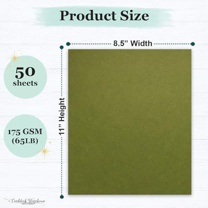 Cardstock Warehouse Pop-Tone Jellybean Green Cardstock Paper – 50 Sheets, 8.5 x 11" - 65 lb / 175 GSM Premium Green Card Stock for Die-cutting, Crafts, Printing, Card Making and DIY Projects - color: Jellybean Green