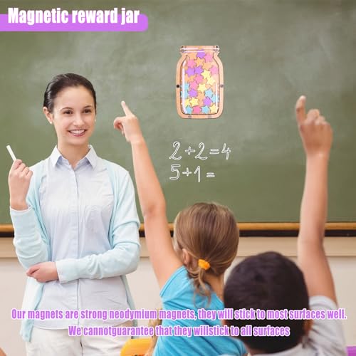 Magnetic Reward Jar,Personalized Reward Jar,Classroom Reward Jar,Kids Reward Jar - color: Multicolored-10