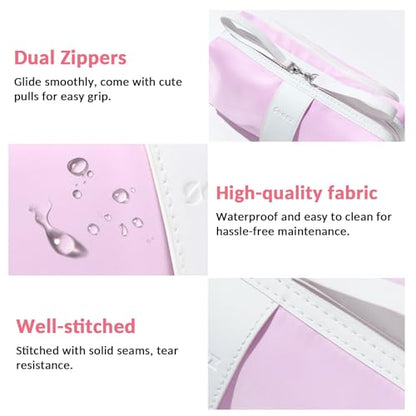 Sooez Big Capacity Pencil Case, Extra Large Pencil Pouch with Zipper Pocket, Wide Opening Pencil Bag, Portable Stationery Organizer, Cute Aesthetic School Office Supplies for Teens Girls, Purple - color: Purple