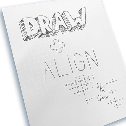 Flipside Products 11" x 14" Fade-Line White Poster Foam Board 3/16'' Thick, 1/2" Subtle Grid Lines for Alignment & Visual Layouts, Arts, and Crafts, Pack of 25 - style: 25 Pack