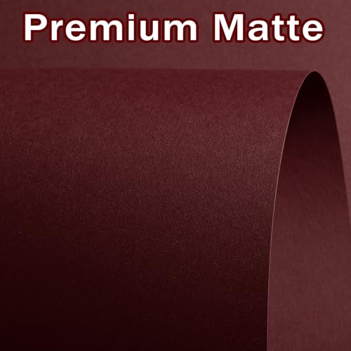 50 Sheets 130lb WineRed Cardstock, 8.5" x 11", Extra Heavy Duty WineRed Paper for Card Base DIY Craft Card Making, 130LB Cover 350 GSM - color: WineRed, size: 130lb-50sheets
