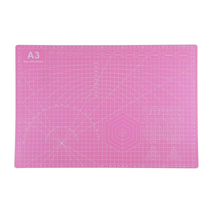 Cutting Mat A3 Pink, Self Healing Cutting Mat 12x18 Inch, 5-Ply Rotary Cutting Board Double-sided for Cutting Quilting Modeling Projects - color: Pink
