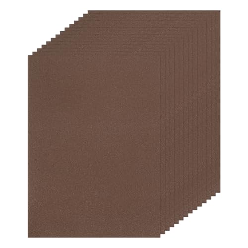 MECCANIXITY 20 Sheet Coffee Glitter Card Stock, 8"x11" A4 Shimmer Paper,250gsm One-sided Cardstock for DIY Crafts, Scrapbooking, Party Decorations, Invitations - color: Coffee