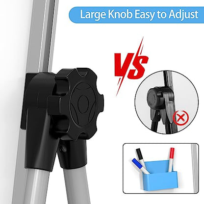 Double Sided White Board with Stand - 40x28 Portable Whiteboard Easel with Height Adjustable & 360° Rotation for Home Office Classroom, Standing Dry Erase Board for Presentation - size: 28"W x 40"H