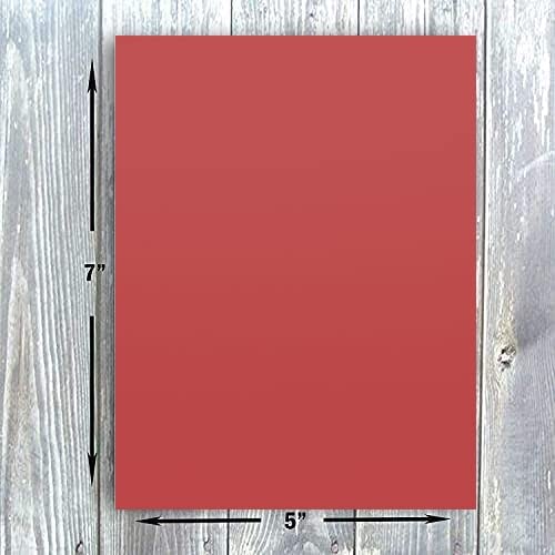 Hamilco Colored Scrapbook Cardstock Paper 5x7 Card Stock Paper 65 lb Cover 100 Pack (Crimson Red) - color: Crimson Red