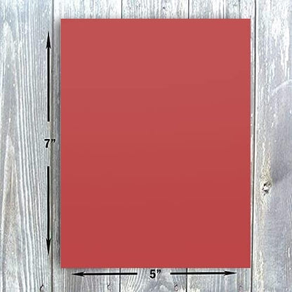 Hamilco Colored Scrapbook Cardstock Paper 5x7 Card Stock Paper 65 lb Cover 100 Pack (Crimson Red) - color: Crimson Red