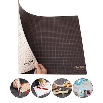 WUTA Self Healing Sewing Mat, PVC Cutting Mat A2 Double Sided Cutting Board for Sewing, Craft, Quilting, Fabric, Scrapbooking Project（23.6" x 17.7") - size: 23.6"L x 17.7"W