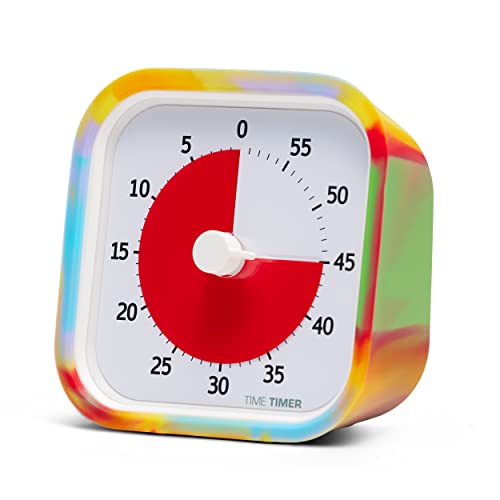 Time Timer MOD Tie Dye ⁠— Special Edition ⁠⁠— Visual Timer for Kids Classroom Learning, Elementary Teachers Desk Clock, Homeschool Study Tool and Office Meetings with Silent Operation (Tie Dye) - color: Tie Dye, style: MOD Timer