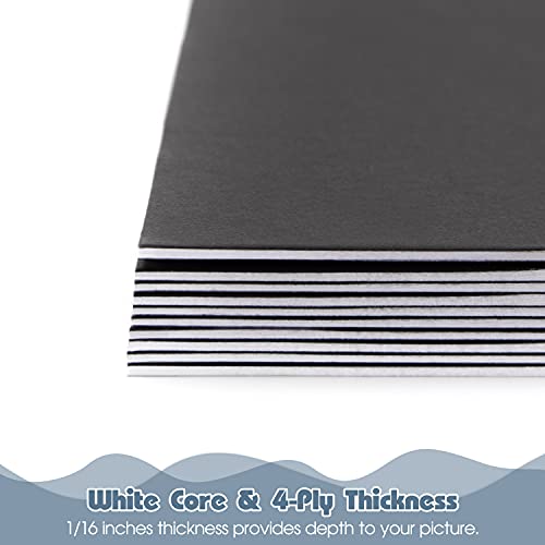Golden State Art, 10 Pack 11x14 Uncut Photo Mat Matboard, Black Backing Board for Frame, Picture, Print - color: Black, size: 11x14 - 10 Pack