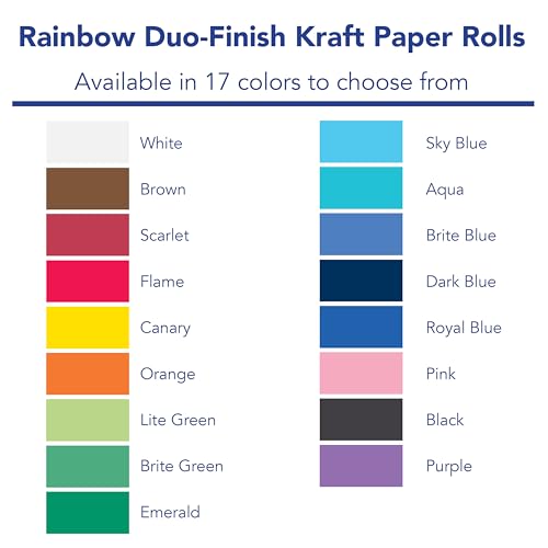 Rainbow Duo-Finish Kraft Paper Roll, 40 lb, 36 Inches x 100 Feet, Aqua - color: Aqua