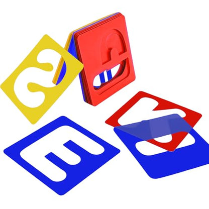 TecUnite 26 Pieces Letter Stencils Set Plastic Alphabet Stencils Template Numbers for Painting Learning DIY Craft Decoration(3 x 3 Inches) - size: 3 x 3 Inches