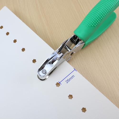 1/4 Inch Flower Shaped Hole Puncher, Handheld Single Hole Paper Punch, One Hole Paper Punch for DIY Craft Paper Scrapbook Puncher Hand Tool - style: Flower