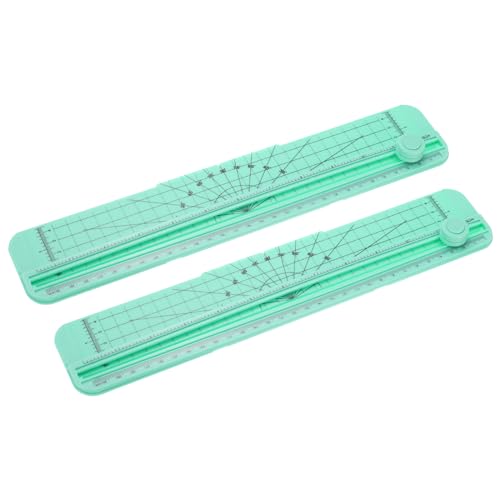PATIKIL 12 Inch Paper Cutter, 2 Pcs Portable Paper Trimmer Slicers Scrapbooking Tool for A4 Size Paper Craft Paper Photo Cardstock, Green - color: Green