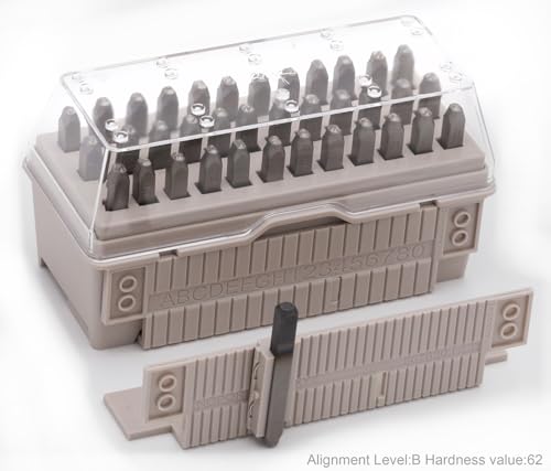 Make Your Letters Align More neatly. 36-Piece Number & Capital Letter Stamp Set (A-Z & 0-9) - 1/8" (3mm) Punch for Imprinting on Metal, Plastic, Wood,Hardness HRC 62